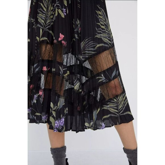 Anthropologie Daniel Rainn Narcisa Pleated Midi Skirt - Picture 5 of 12